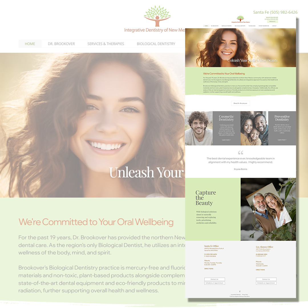 integrative dentistry of new mexico website image